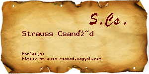 Strauss Csanád névjegykártya