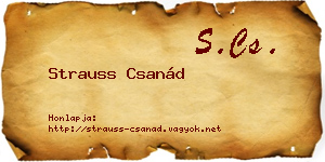 Strauss Csanád névjegykártya