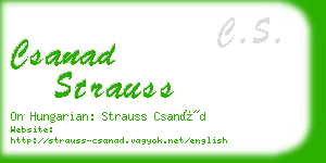 csanad strauss business card